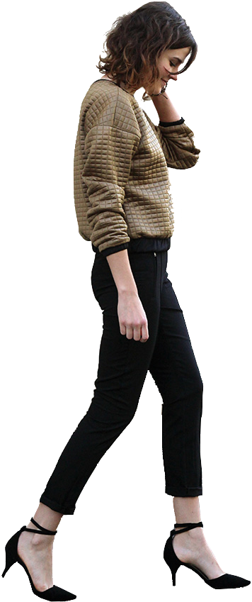 Download Woman Walking Cutout More Architecture - People Walking Png