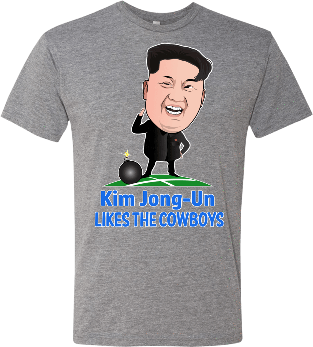 Kim Jong Un Likes The Cowboys Men's Triblend T Shirt - Shirt (1155x1155), Png Download