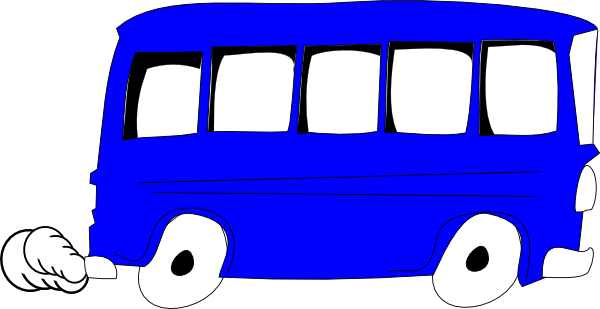 Blue Bus Clipart - Bus (600x309), Png Download