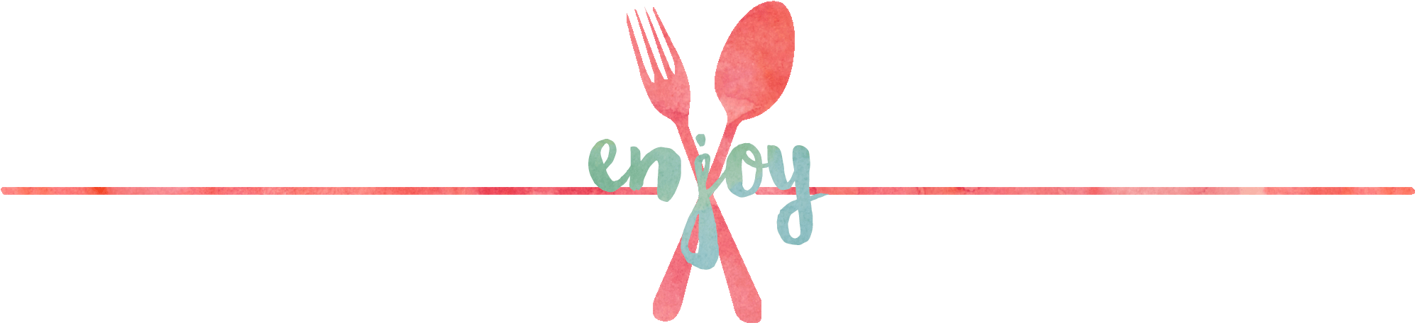Watercolor Spoon And Fork - Watercolor Painting (2048x500), Png Download
