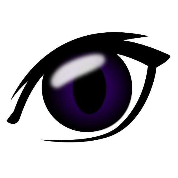Graphic Library Download Eye Clip Art At Clker Com - Anime Eyes With No Background (600x600), Png Download