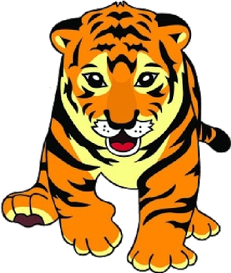Tiger Clipart - Masculine And Feminine Of Tiger (400x400), Png Download