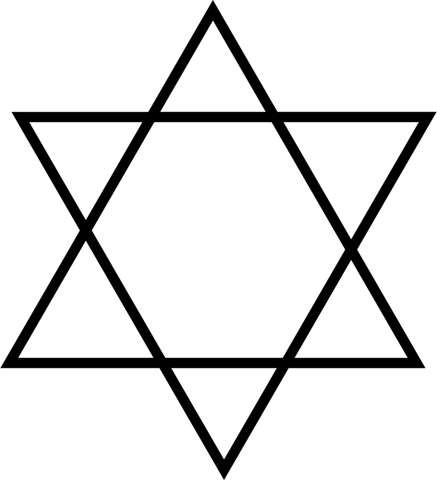Star Of David - Estrela De David (892x980), Png Download