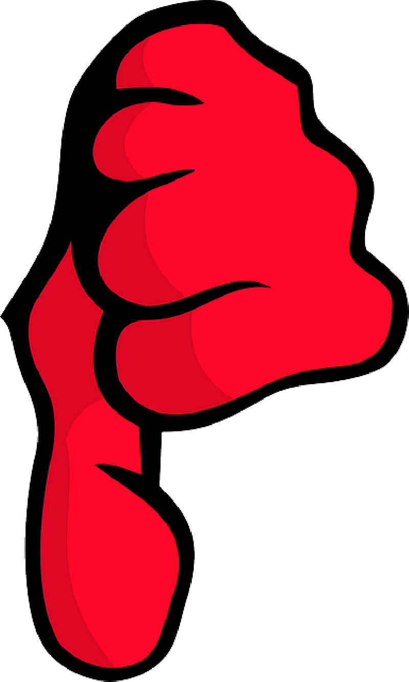 Big Red Thumbs Down (480x800), Png Download
