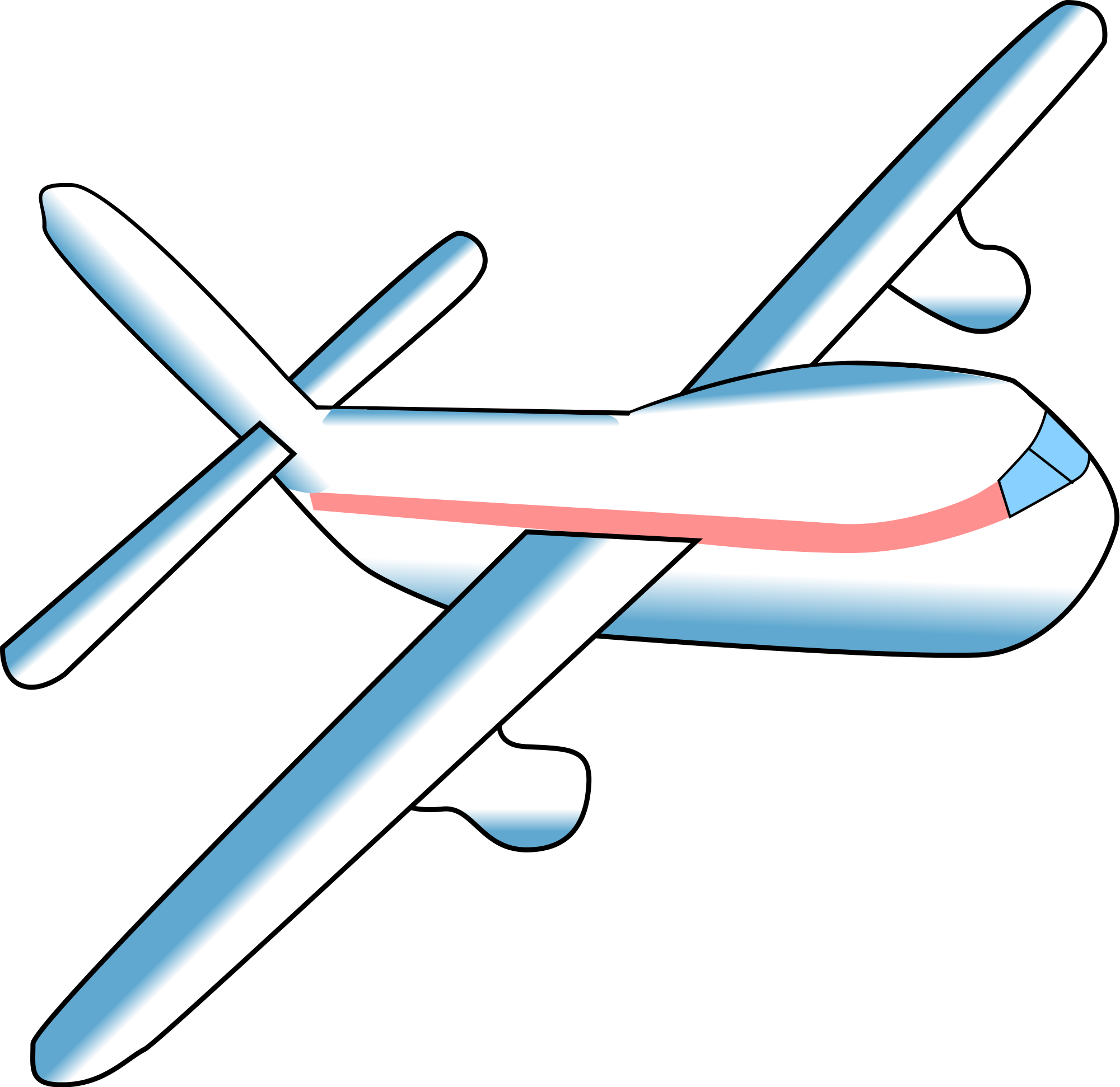 Clipart Plane File - Plane Gif Transparent Background (2000x1942), Png Download