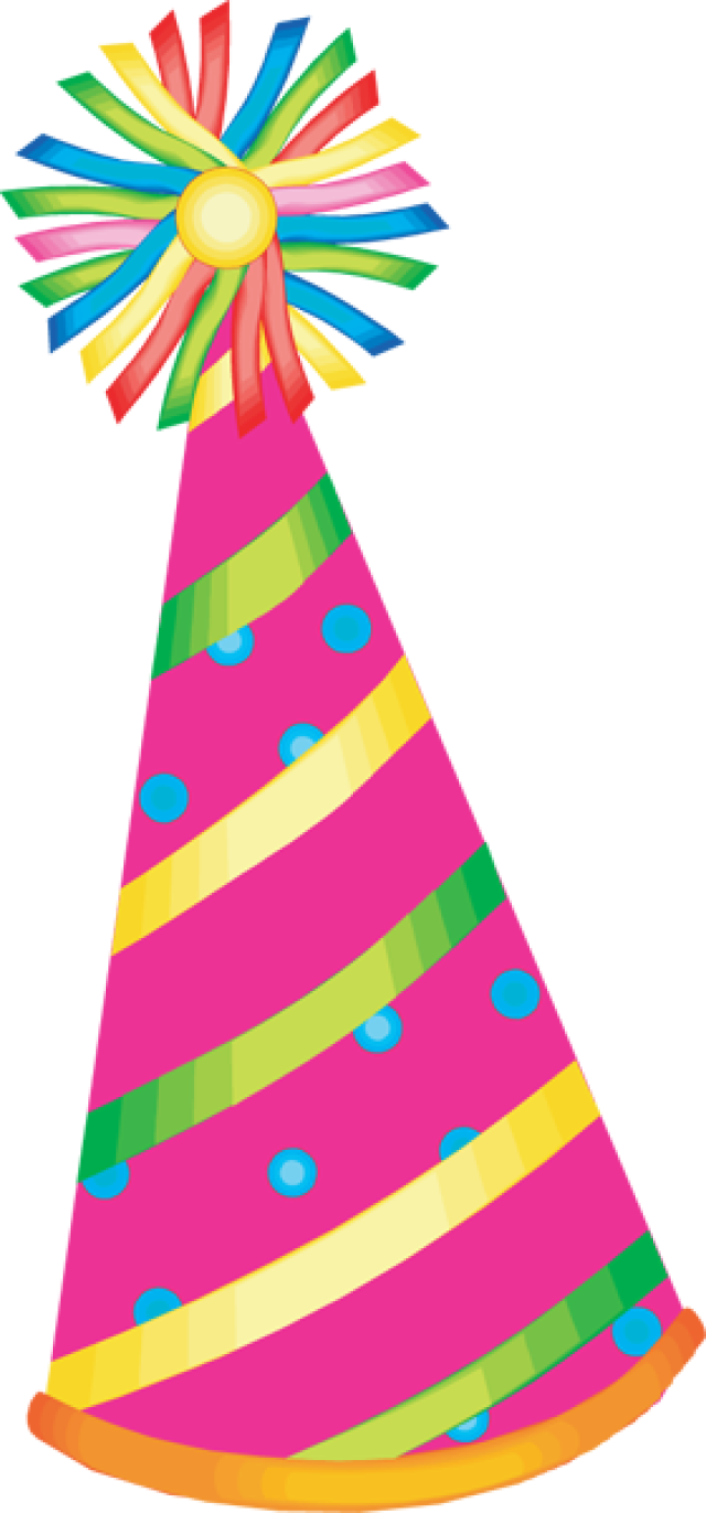 Birthday Hat Clipart - Party Hat Clip Art (640x1371), Png Download