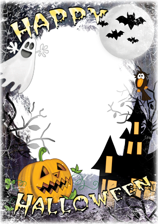 Photo Frame - Happy Halloween - Marcos De Halloween Png (316x448), Png Download