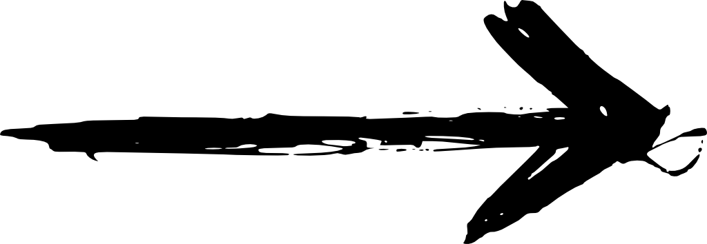 Free Download - Arrow Hand Drawn Png (1024x354), Png Download