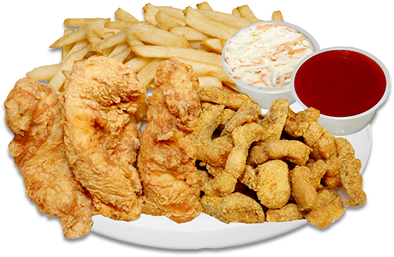 Jj Fish & Chicken - Crispy Fried Chicken (554x361), Png Download