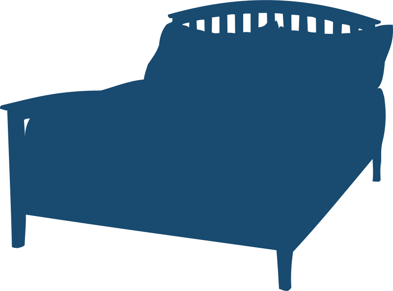 This Graphics Is Double Bed About Bed, Double Bed, - Bed Silhouette Png (800x593), Png Download