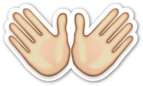 Hand Emoji Png Photos - Emojis Whatsapp Mãos Png (480x299), Png Download