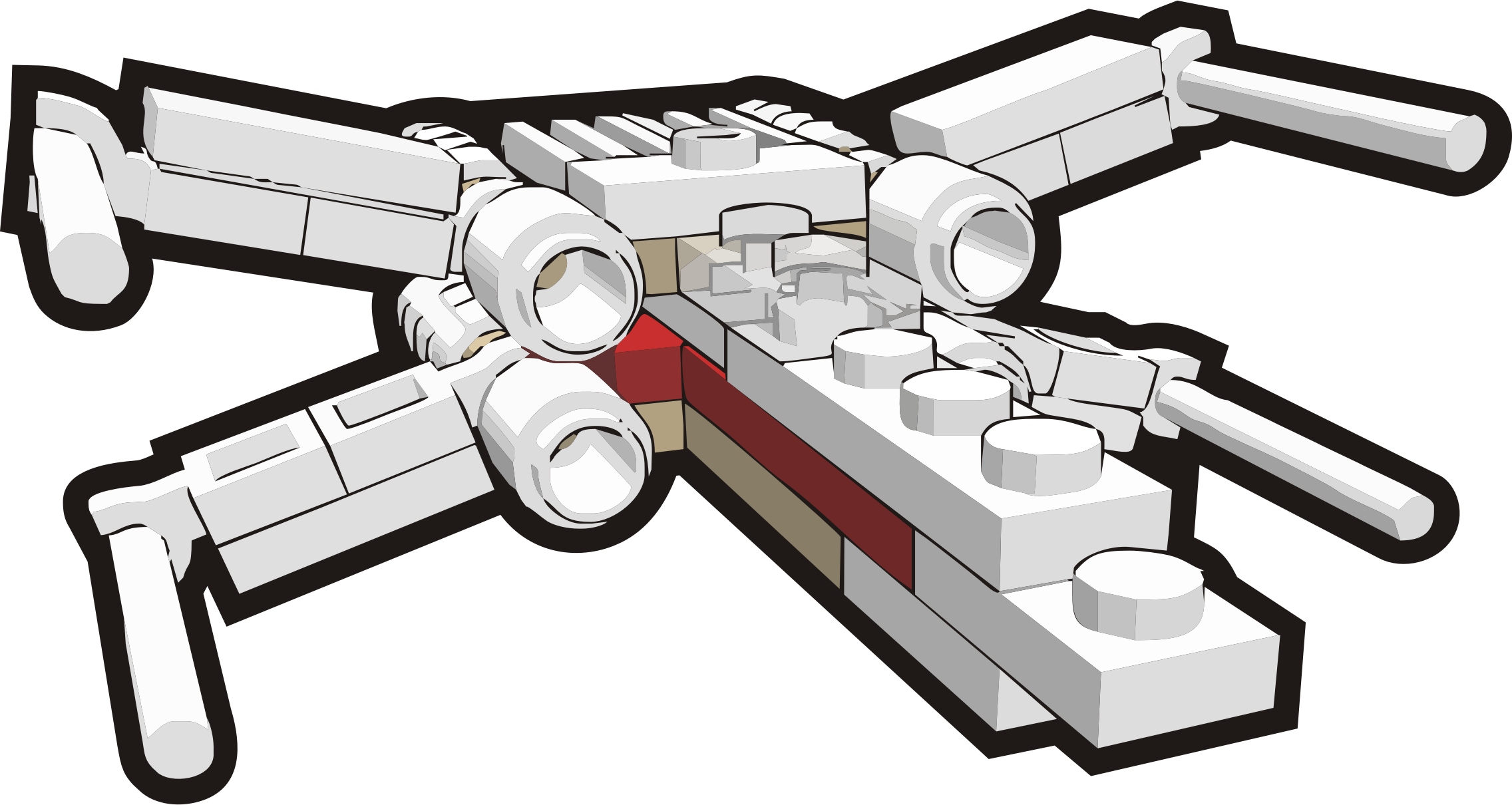 Tie Fighter Anakin Skywalker Lego Star Wars X-wing - Lego Star Wars Ships Png (1408x750), Png Download