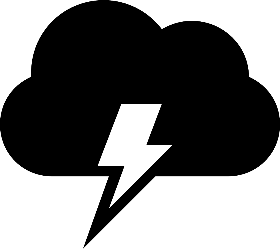 Cloud With Electrical Lightning Bolt Weather Storm - Cloud With Lightning Bolt (980x872), Png Download