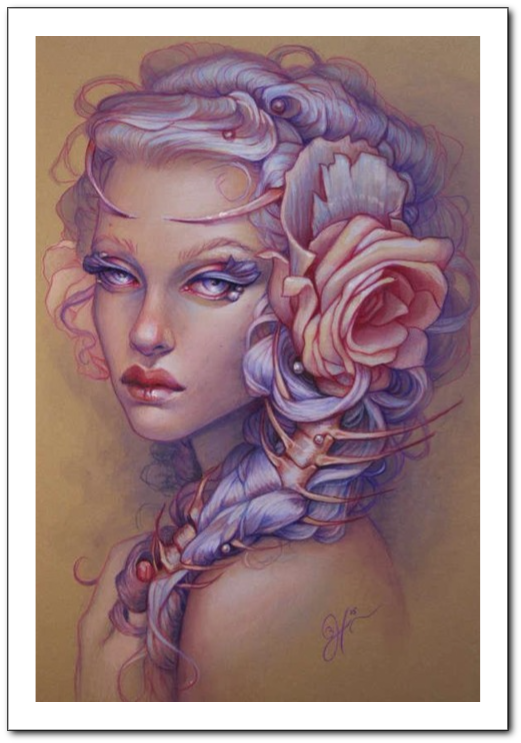 Archival 100% Cotton Paper Limited Edition Print Signed - Jennifer Healy Color Pencil Drawing (555x778), Png Download