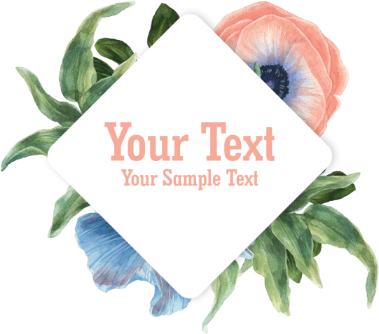 Decorative Watercolor Flowers Wreath Badge, Decorative, - Watercolor Painting (640x640), Png Download