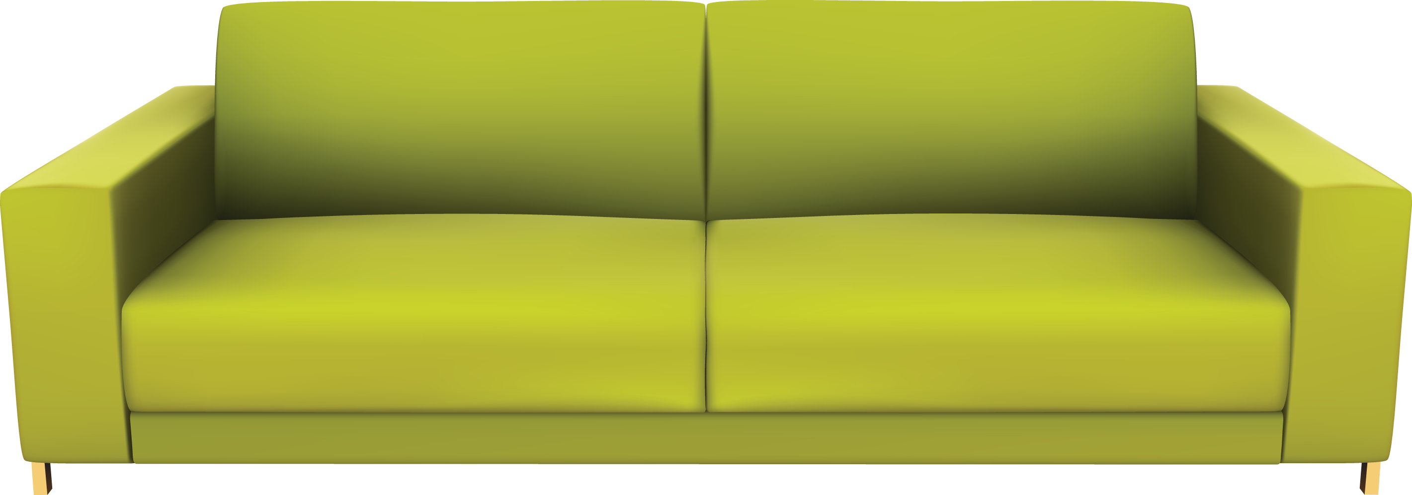 Green Sofa Png Image - Green Sofa Png (2841x997), Png Download