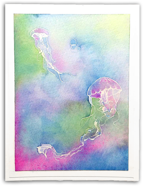 Video Hero Arts Watercolor Understand Blue July My - Watercolor Painting (650x831), Png Download
