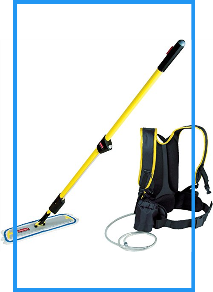 Rubbermaid Commercial Flow Flat Mop Finish Kit, 1-1/2 - Rubbermaid Mop (735x1100), Png Download