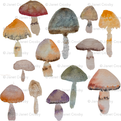 Watercolor Mushrooms - Naturals - Watercolor Painting (400x400), Png Download
