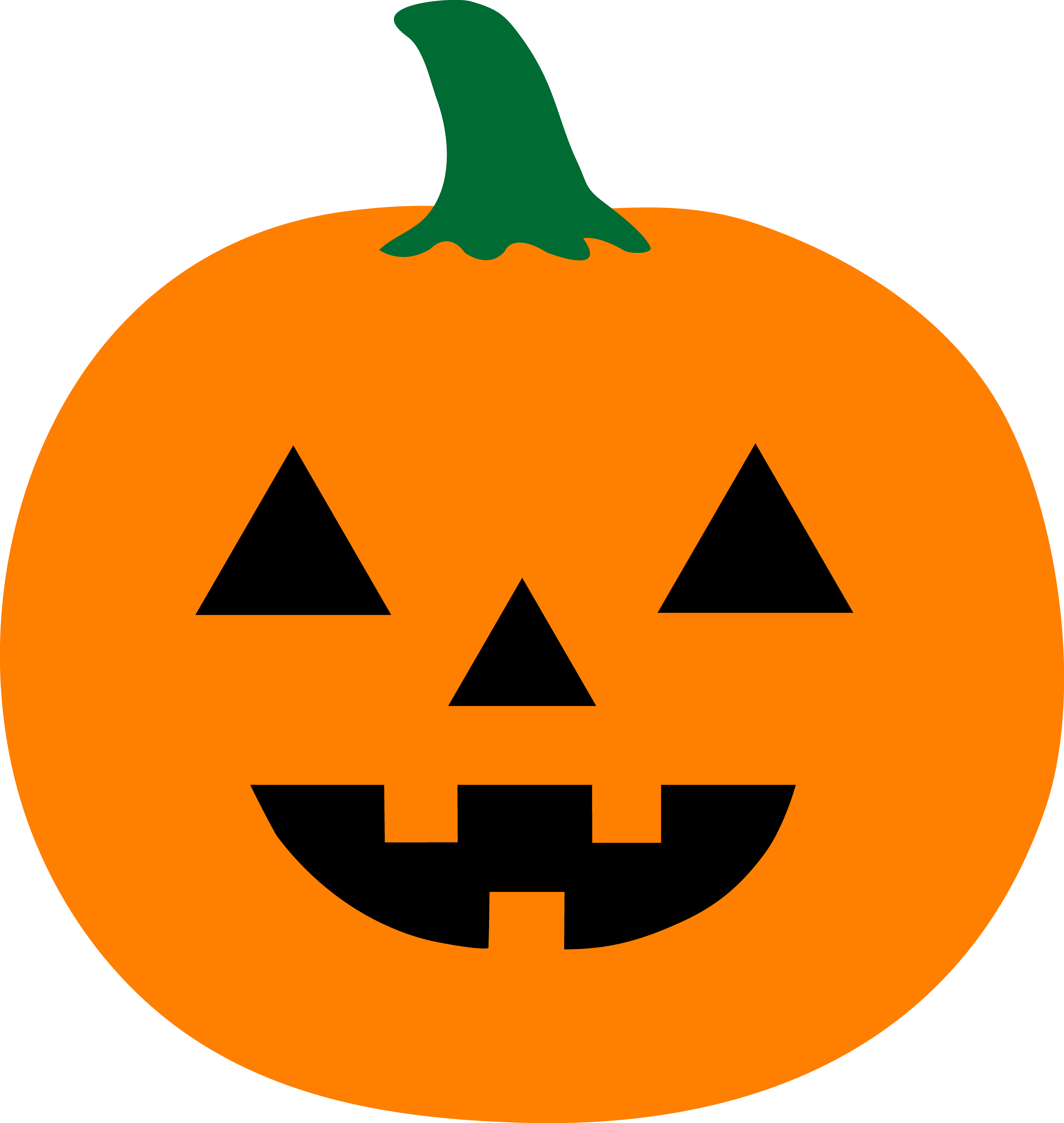Cute Jack O Lantern Clip Art - Jack O Lantern Faces (4249x4485), Png Download