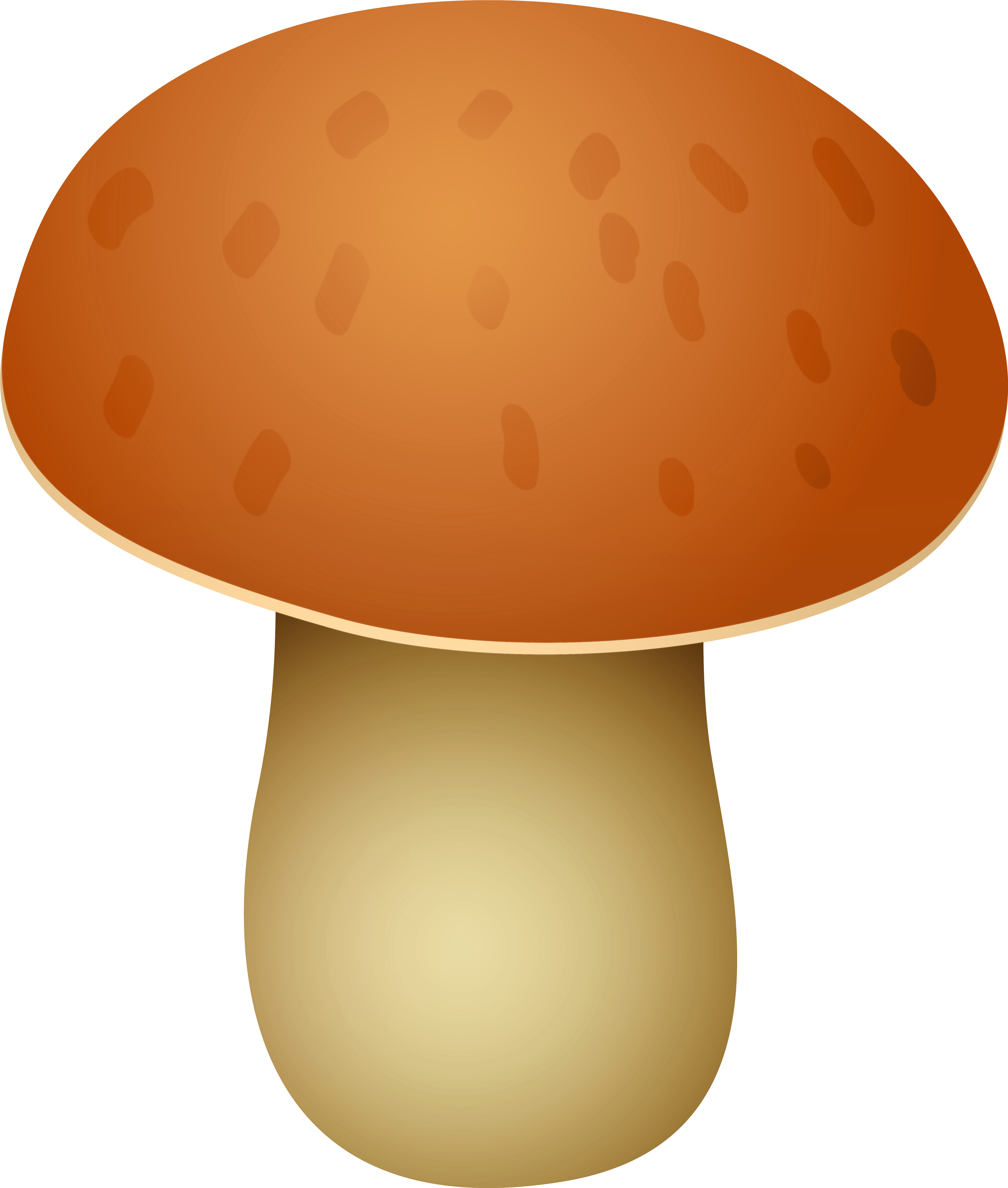 Brown Spotted Mushroom Png Clipart - Png Clipart Mushroom Png (5805x6800), Png Download