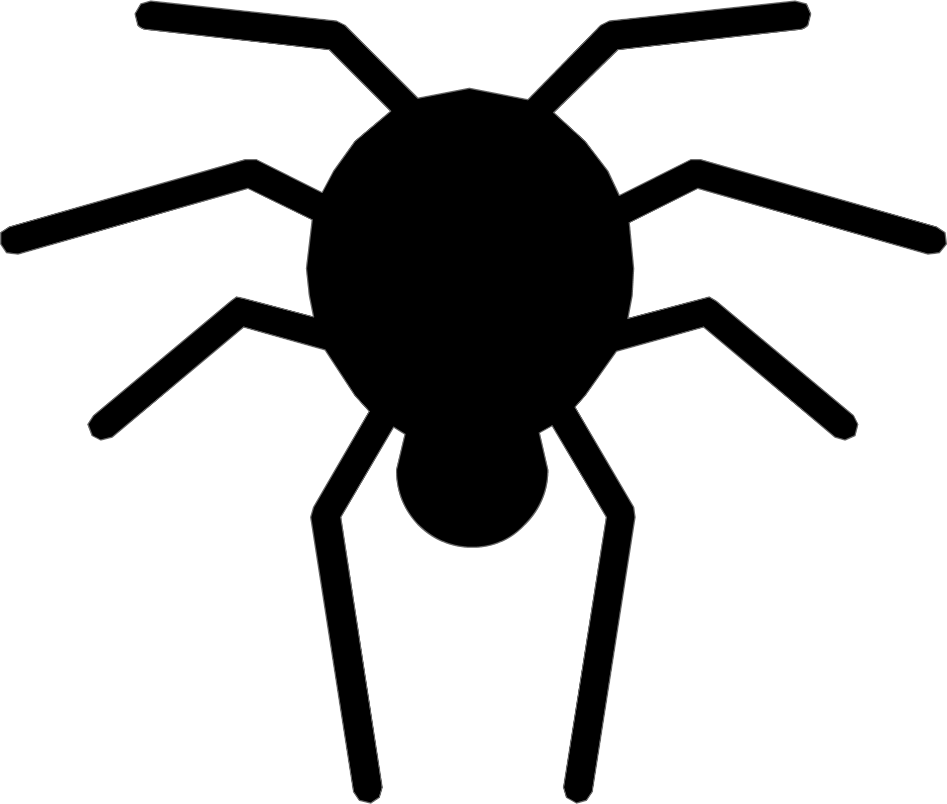 Le Dangly Spider - Insect (1885x1599), Png Download