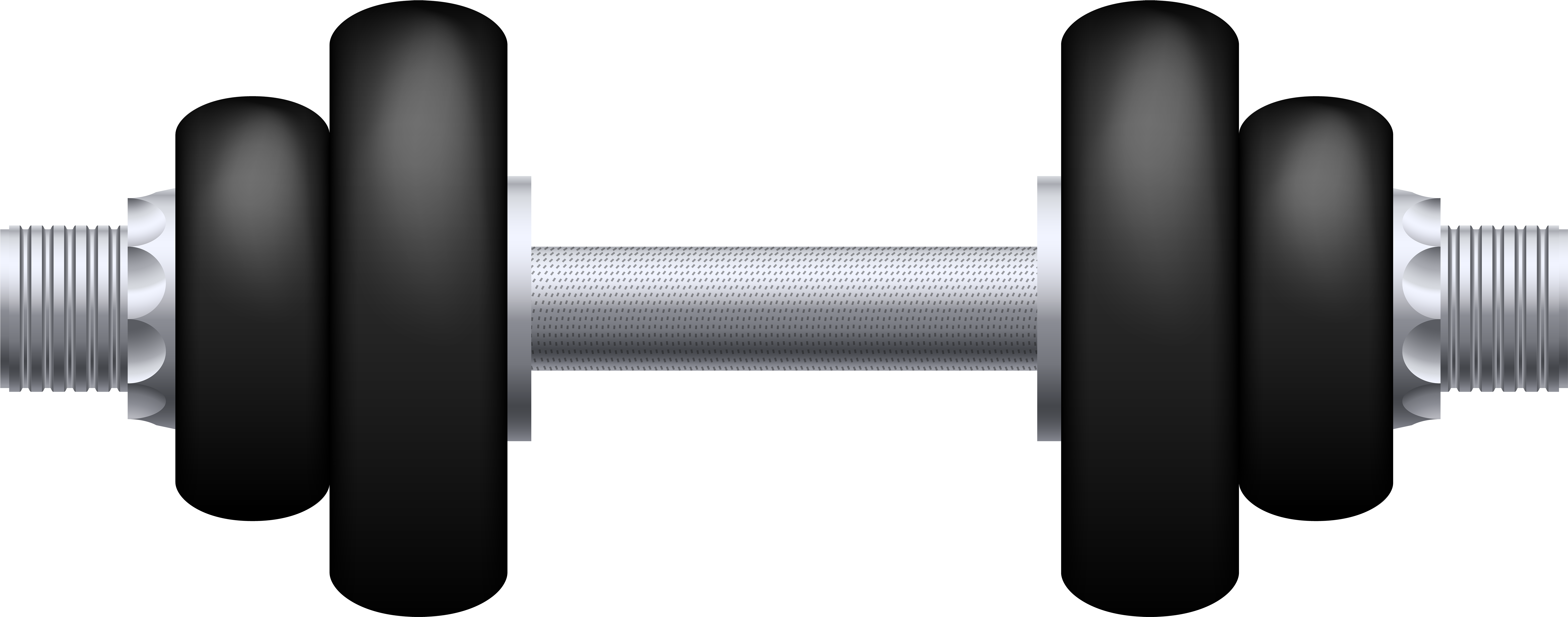 Dumbbells Png Clip Art Image - Clipart Dumbbell (8000x3212), Png Download