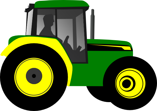 Png Freeuse Mowing Clipart Tractor Driver - Clipart Tractor (600x425), Png Download