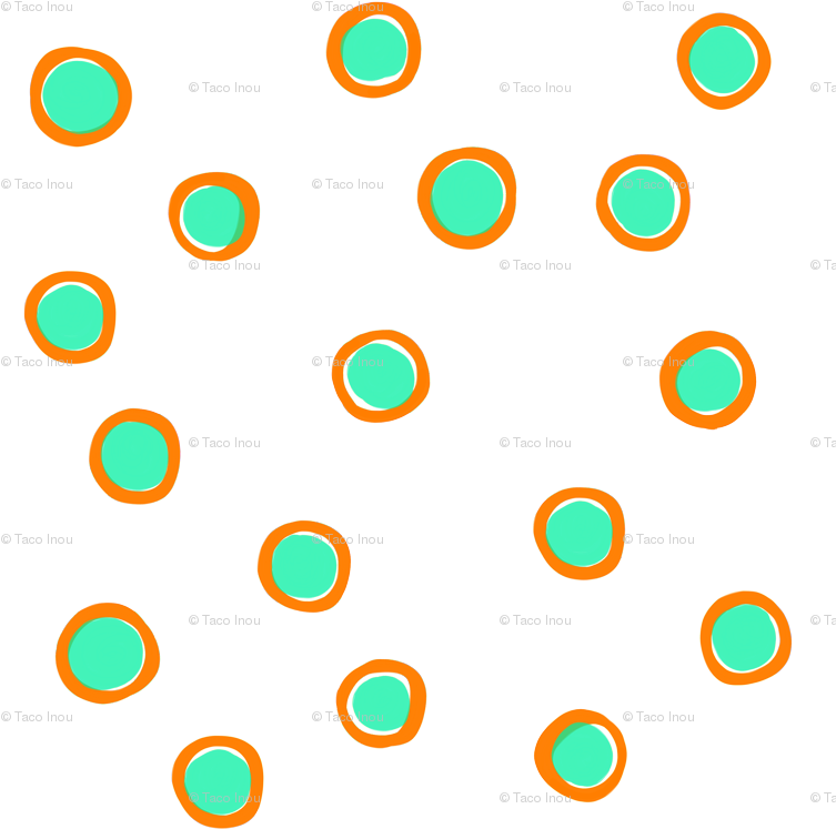Watercolor Double Circle Orange Light Green Wallpaper - Circle (782x782), Png Download