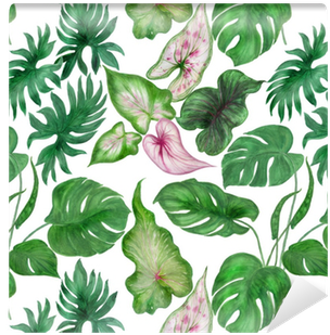 Watercolor Tropical Leaves Png - Watercolor Painting (400x400), Png Download
