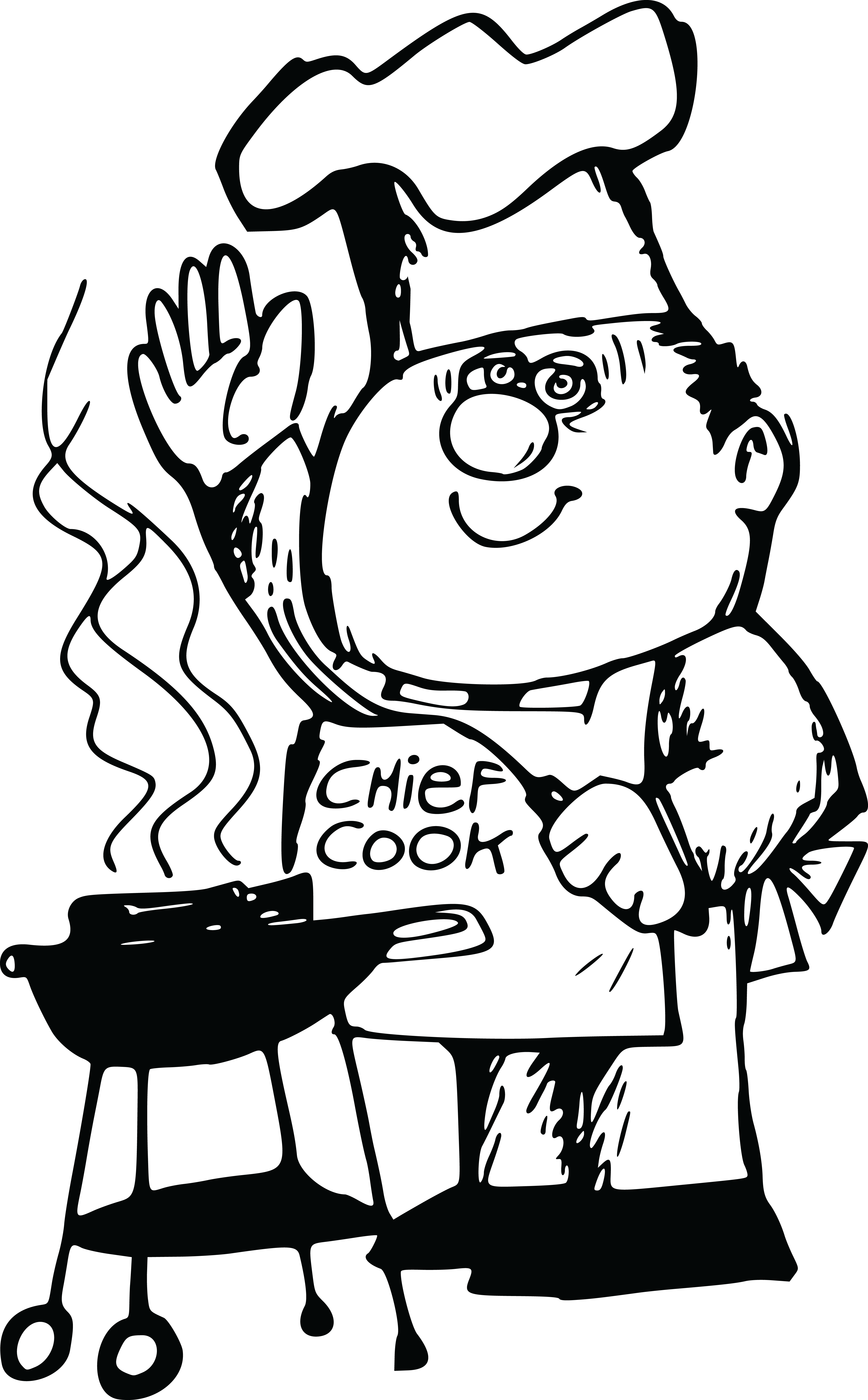 Graphic Library Stock Black And White Clipart Free - Bbq Clipart Black And White (4000x6450), Png Download