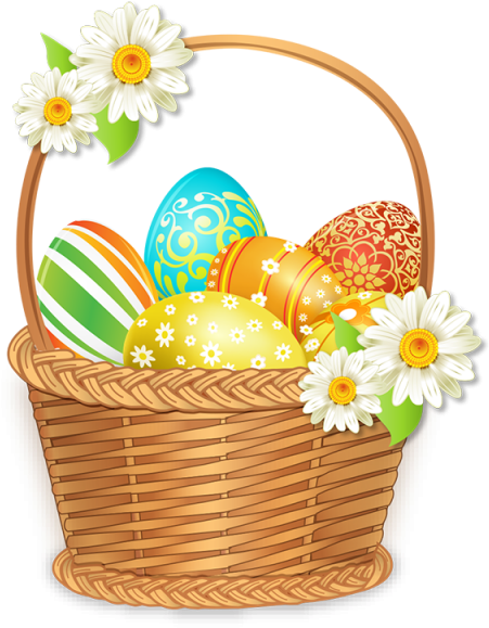Beautiful Easter Basket With Colorful Eggs, Beautiful - Easter Basket Png (640x640), Png Download