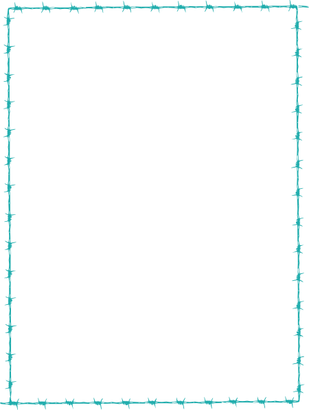 Barbed Wire Border Clipart - Barbed Wire Border (450x597), Png Download