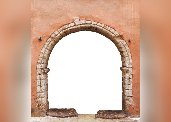 Color Palette Ideas From Arch Wall Brick Image - Facade (700x500), Png Download