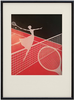 Wall Decal: Game Of Tennis, 81x61in. (404x482), Png Download