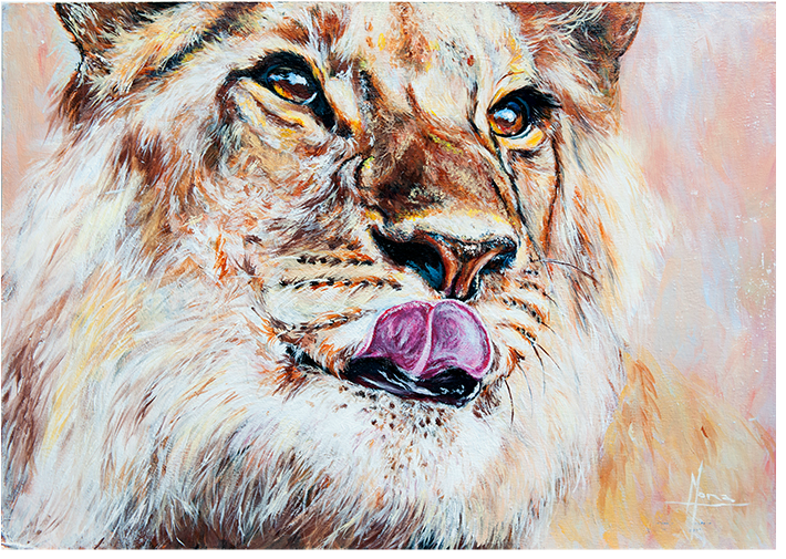 Profile Of Sara - - Chinese Free Watercolor Tiger Paintings (1029x543), Png Download