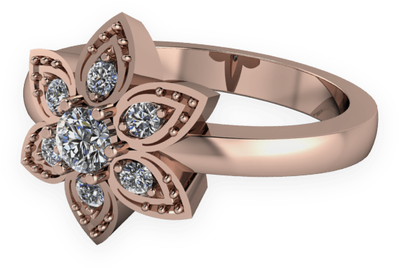 Vector Freeuse Floral Engagement Rings Durham Rose - Floral Ring (800x800), Png Download