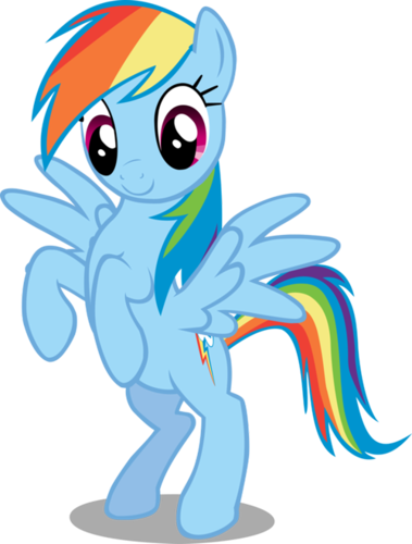 Absolute Anime • My Little Pony - My Little Pony Rainbow Dash (379x500), Png Download