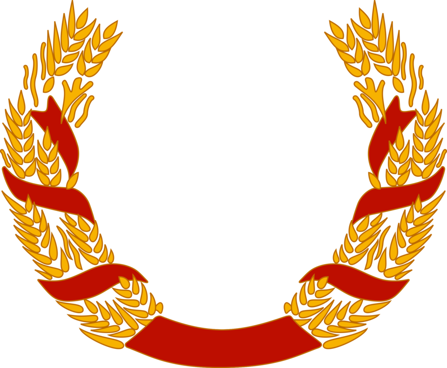 Laurel Wreath Garland Wheat Drawing - Wheat Wreath Png (910x750), Png Download