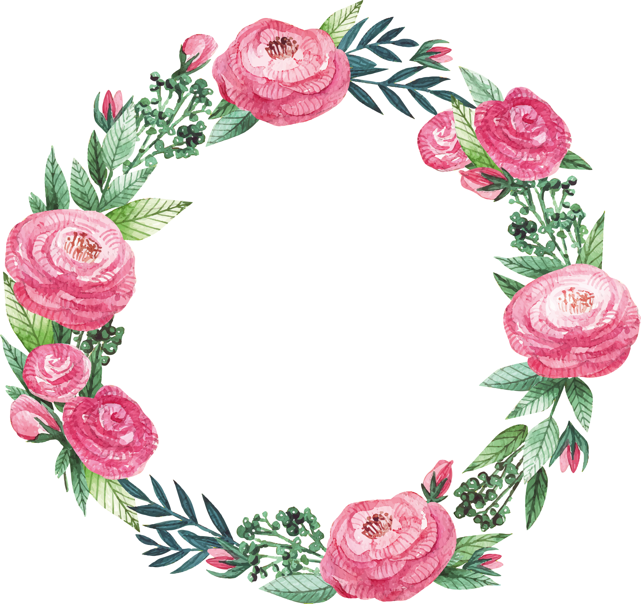 Download Graphic Royalty Free Download Floral Frame Clipart Pink Floral Frame Png Full Size Png Image Pngkit