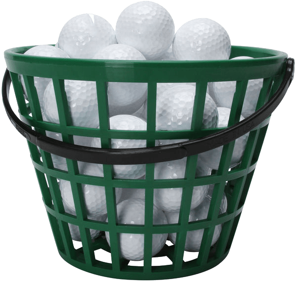 Download Golfballs Bucket Of Golf Balls Transparent Full Size PNG
