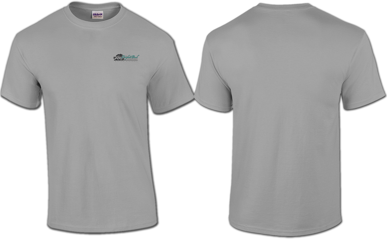 Deerfield Beach Historical Society - Gray Shirt Front And Back Png (1500x1500), Png Download
