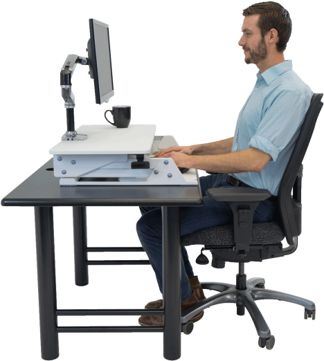 Ziplift 35" Standing Desk Converter - Table (838x540), Png Download