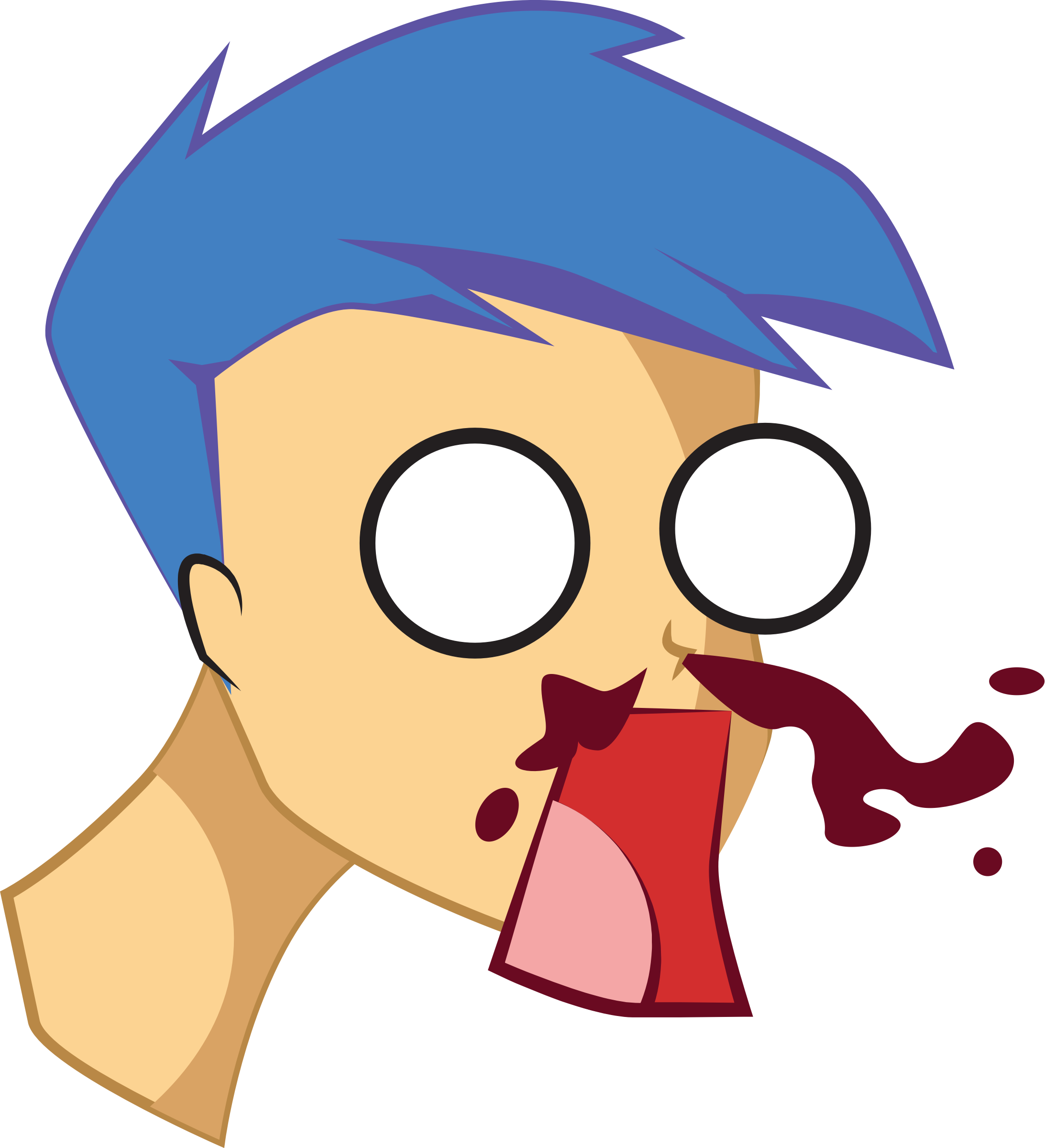 Anime Nose Bleed - Anime Nose Bleed Png (2185x2400), Png Download