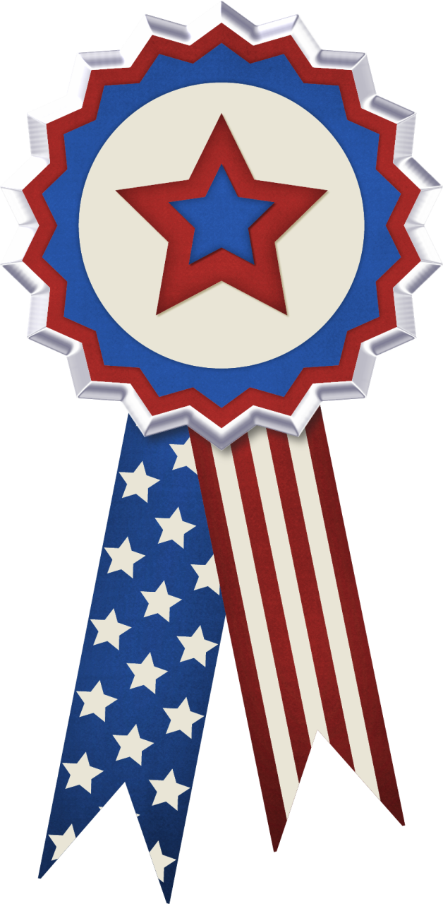 Usa Flag Decor Png - 4th Of July Ribbons (628x1280), Png Download
