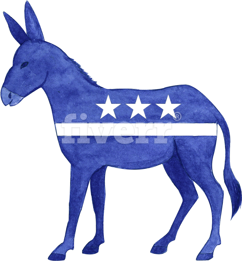 Democratic Donkey (1063x1063), Png Download