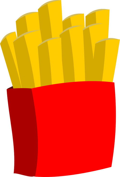 French Fries Hi - Chips Clipart (402x593), Png Download