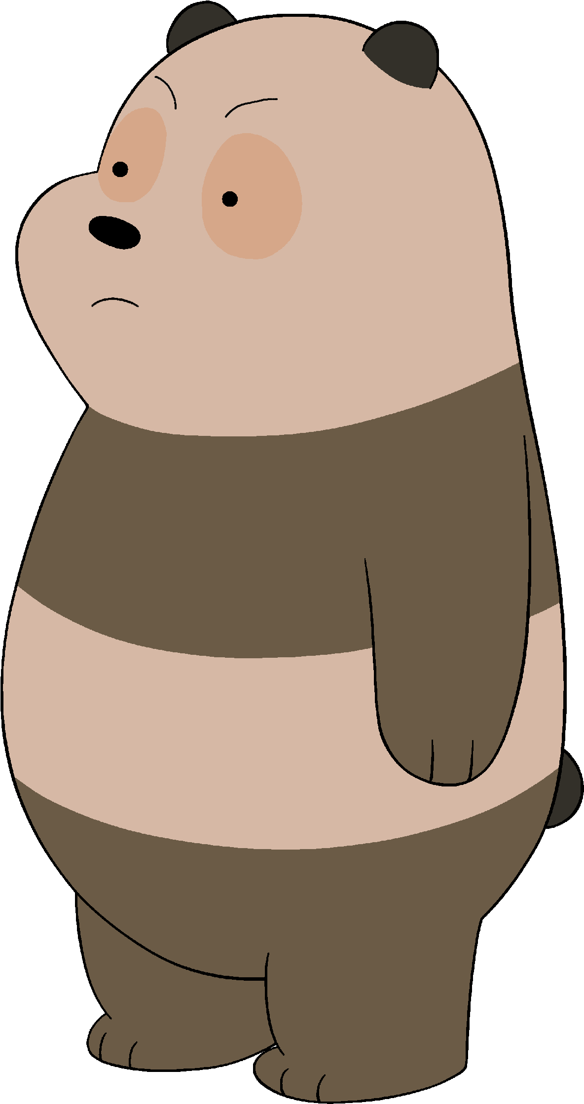 Kamkatcha Bear - Panda Polar Y Pardo (1193x2239), Png Download