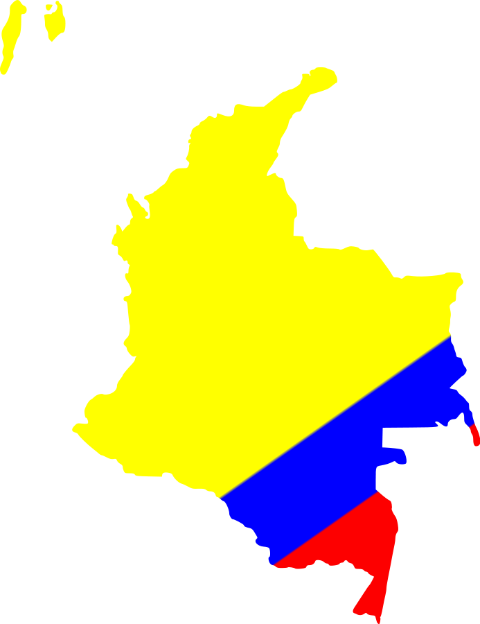 Map Of Colombia Clipart Png (462x600), Png Download