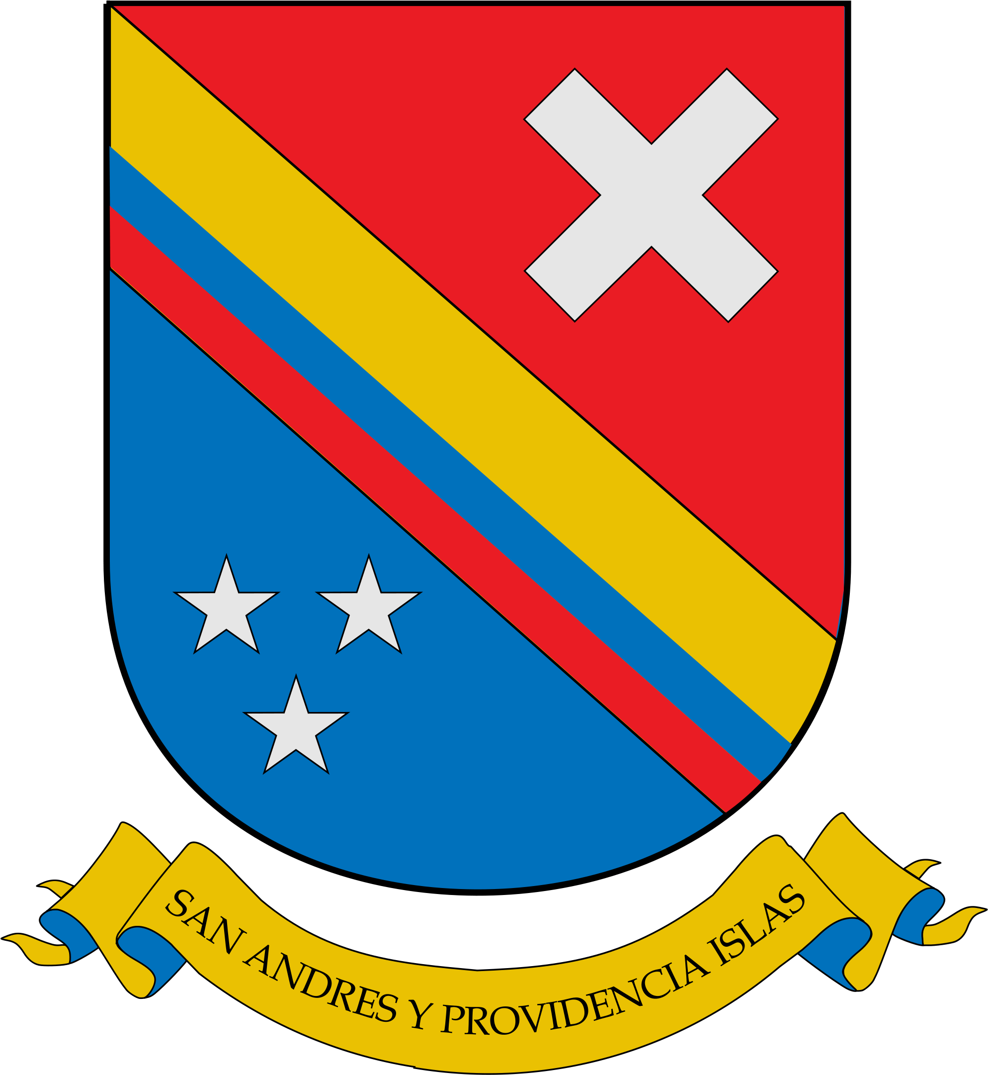 Escudo De San Andres - Gobernacion Archipielago De San Andres Providencia (550x599), Png Download